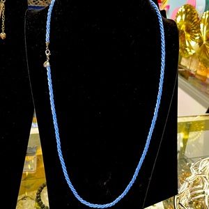 Nolan Miller Glass Bugle Seed Bead 36" Necklaces -  Blue